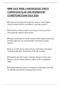 NRNP 6531 WEEK 5 KNOWLEDGE CHECK CARDIOVASCULAR AND RESPIRATORY CONDITIONS EXAM Q&A 2026