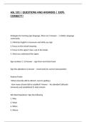 ASL 101 &vert; QUESTIONS AND ANSWERS &vert; 100&percnt; CORRECT&excl;&excl;