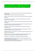 EXERCISE SCIENCE 101 FINAL EXAM REVIEW QUESTIONS AND ANSWERS