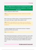 PA Appraisers License Exam Questions  and Correct Answers&sol; Latest Update &sol;  Already Graded 