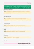 PA Appraiser Exam Questions and Correct  Answers&sol; Latest Update &sol; Already Graded