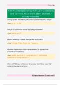 PJM Transmission Exam Study Questions  and Correct Answers&sol; Latest Update &sol;  Already Graded
