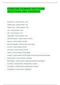EXERCISE SCIENCE EXIT EXAM QUESTIONS AND ANSWERS