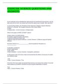 EXERCISE SCIENCE QUESTIONS AND ANSWERS