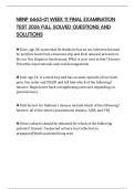 NRNP 6675 WEEK 11 FINAL EXAMINATION TEST 2026 FULL SOLVED QUESTIONS AND SOLUTIONS