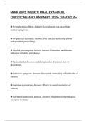 NRNP 6675 WEEK 11 FINAL EXAM FULL QUESTIONS AND ANSWERS 2026 GRADED A&plus;