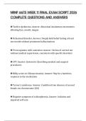 NRNP 6675 WEEK 11 FINAL EXAM SCRIPT 2026 COMPLETE QUESTIONS AND ANSWERS