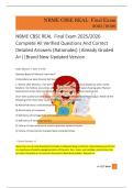 NBME CBSE REAL  Final Exam 2025/2026 Complete All Verified Questions And Correct Detailed Answers (Rationales) |Already Graded A+||Brand New Updated Version