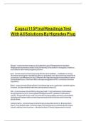COGSCI 115 Final Exam Success Guide &ndash; Verified Questions & Answers