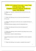 NURS 3110 Auburn University -exam 3 nurs  3110 Questions With  Complete Solutions&period;&vert;Already Graded A&plus;&vert;  Latest 2026 Release 
