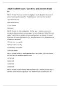 Adult health III exam 3 Questions and Answers Grade A&plus;