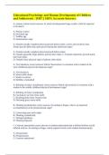 Educational Psychology and Human Development of Children and Adolescents - D307 &vert;&vert; 100&percnt; Accurate Answers&period;