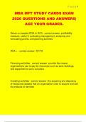 MBA MFT STUDY CARDS EXAM  2026 QUESTIONS AND ANSWERS&vert;  ACE YOUR GRADES&period; 