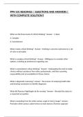 PPN 101 READINGS &vert; QUESTIONS AND ANSWERS &vert; WITH COMPLETE SOLUTION&excl;&excl;