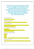 NUR 271 FINAL EXAM 2026-2027 WITH  ACTUAL CORRECT QUESTIONS AND  VERIFIED DETAILED ANSWERS  &vert;CURRENTLY TESTING QUESTIONS AND  SOLUTIONS&vert;ALREADY GRADED  A&plus;&vert;NEWEST&vert;BRAND NEW VERSION  &excl;&excl;&vert;GUARANTEED PASS