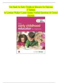 The Early Childhood Educator for Diploma &ndash; 2nd Edition Test Bank &vert; Complete Exam Preparation&comma; Practice Questions & Verified Answers