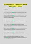 Sergeants Interview Exam Actual Questions  and CORRECT Answers