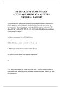 NR 667 &ndash; CEA FNP Exam 2025&sol;2026 &ndash; Actual Questions and Answers &lpar;A&plus; Graded&comma; Latest Edition&rpar;