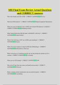 SHI Final Exam Review Actual Questions  and CORRECT Answers