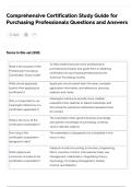Comprehensive Certification Study Guide for Purchasing Professionals Questions and Answers