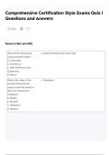 Comprehensive Certification Style Exams Quiz &vert; Questions and Answers