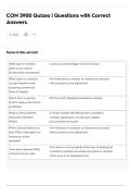 CON 3900 Quizes &vert; Questions with Correct Answers