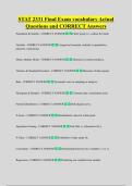 STAT 2331 Final Exam vocabulary Actual  Questions and CORRECT Answers
