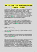Stat 2331 Final Exam Actual Questions and  CORRECT Answers