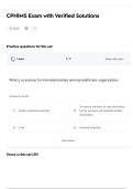 CPHIMS Exam with Verified Solutions