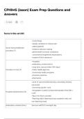 CPHIMS &lpar;Jason&rpar; Exam Prep Questions and Answers