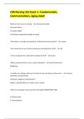 CSN Nursing 101 Exam 1--Fundamentals&comma; Communications&comma; Aging Adult