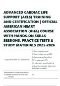 ADVANCED CARDIAC LIFE SUPPORT &lpar;ACLS&rpar; TRAINING AND CERTIFICATION &vert; OFFICIAL AMERICAN HEART ASSOCIATION &lpar;AHA&rpar; COURSE WITH HANDS-ON SKILLS SESSIONS&comma; PRACTICE TESTS & STUDY MATERIALS 2025-2026