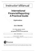 International Financial Reporting &ndash; 8th Edition by Alan Melville &vert; Instructor&rsquo;s Solutions Manual