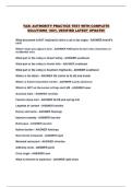 TAXI AUTHORITY PRACTICE TEST WITH COMPLETE SOLUTIONS 100&percnt; VERIFIED LATEST UPDATE&excl;&excl;