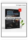 SOLUTIONS MANUAL FUNDAMENTALS OF MODERN MANUFACTURING&colon; MATERIALS&comma; PROCESSES&comma; AND SYSTEMS Second Edition MIKELL P&period; GROOVER