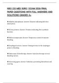 NSG 233 MED SURG 1 EXAM 2026 FINAL PAPER QUESTIONS WITH FULL ANSWERS AND SOLUTIONS GRADED A&plus;