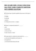 NSG 233 MED SURG 3 EXAM 2 2026 EXAM Q&A STUDY GUIDE COMPLETE QUESTIONS WITH VERIFIED SOLUTIONS