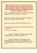 MEP SYSTEMS I &lpar;COSC 325&rpar; ELECTRICAL EXAM &ndash;  HOUSTON NEWEST ACTUAL EXAM COMPLETE 150  QUESTIONS AND CORRECT DETAILED ANSWERS  WITH RATIONALES &lpar;VERIFIED ANSWERS&rpar; &vert;ALREADY  GRADED A&plus;&vert;&vert;NEWEST EXAM&excl;&excl;&excl;