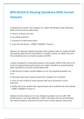BPH NCLEX & Nursing Questions With Correct Answers&period;