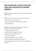 NSG 233 MED SURG 3 EXAM 3 EXAM STUDY GUIDE 2026 QUESTIONS WITH ANSWERS GRADED A&plus;