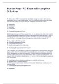 Pocket Prep - RD Exam with complete Solutions