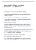 Practice RD Exam- Complete Questions and Answers
