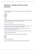 RD Exam - Domain 2 with Accurate Solutions