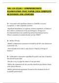 NSG 526 EXAM 1 COMPREHENSIVE EXAMINATION TEST PAPER 2026 COMPLETE QUESTIONS AND ANSWERS
