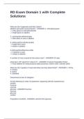RD Exam Domain 1 with Complete Solutions