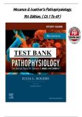Full TEST BANK &vert; McCance & Huether&rsquo;s Pathophysiology 9th Edition &vert; Comprehensive Chapters 1&ndash;49 Question Bank with Verified Answers Covering Cellular Biology&comma; Genetics&comma; Immunity&comma; Neurology&comma; Endocrine&comma; Cardiovascular&comma; Pulmonary & System Disorders &vert; Updated 