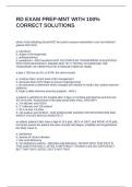 RD EXAM PREP-MNT WITH 100&percnt; CORRECT SOLUTIONS