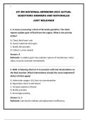 ATI RN MATERNAL-NEWBORN 2023 ACTUAL  QUESTIONS ANSWERS AND RATIONALES  JUST RELEASED 