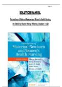 Foundations of Maternal-Newborn and Women&rsquo;s Health Nursing&comma; 8th Edition by Sharon Murray & McKinney &ndash; Complete Solution Manual for Chapters 1&ndash;28