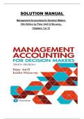 Management Accounting for Decision Makers&comma; 10th Edition by Peter Atrill & McLaney &ndash; Complete Solution Manual for Chapters 1&ndash;12